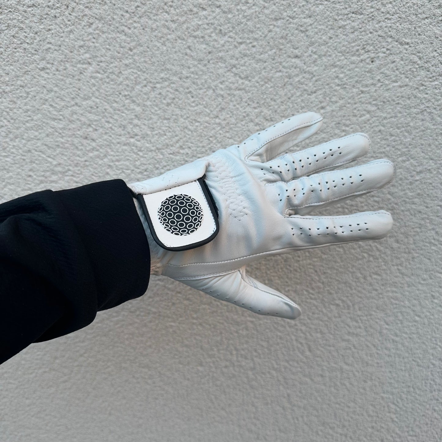 White Cabretta Full Leather Golf Glove - White